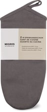 Guanto da forno in conf. da 2 grigio (Colore: Grau)