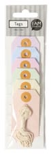 Tags, pastell, 24 pcs.