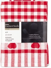 Cucina & Tavola Set de torchon de cuisine (Couleur: Rouge / Blanc, Dimensions: L: 50.0 cm x H: 70.0 cm)