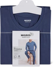 Men's Pyjama Bio (Farbe: blue, Grösse: L)
