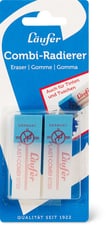 Gomme Papeteria transparent/bleu 2 pces