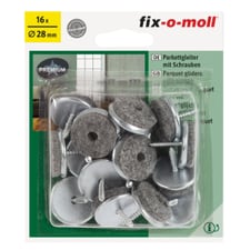 Patins pour parquet avec vis 5 mm / Ø 28 mm 16 x