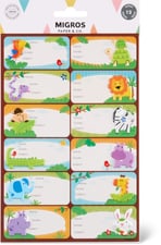Badge nominatif autocollant, avec symbole pop-up