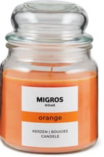 Bougie parfumeé en verre (Goût: ORANGE)
