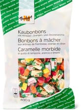 M-Budget Bonbons à mâcher Framboise, orange et citron