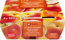 M-Classic Compote de pommes avec purée de pêches 100% fruit