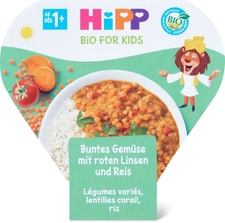 Bio Légumes lentilles corail riz
