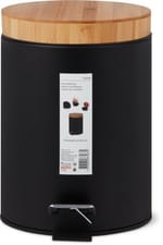 Seau cosmétique noir/bambou 5L