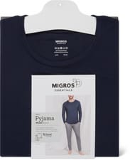 Men's Pyjama (Farbe: med.grey, Grösse: M)