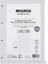 Bloc avec feuilles A4