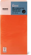 K&C serviettes orange1/8 pliage