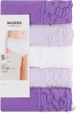 Slip Midi 5 donna (Colore: prugna, Taglie: S)