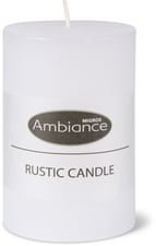 Bougie givrée 10cm (Couleur: BLANC)