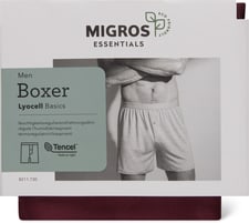Men's Boxer Lyocell (Farbe: bordeaux, Grösse: S)