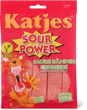 Katjes Sour Power Bandes acidulées Fraise