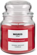 Bougie parfumeé en verre (Goût: SANDALWOOD)