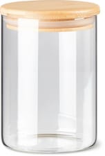 Boite verre ronde couvercle bambou