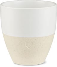 Tasse sans anse avec cœur