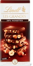 Lindt les grandes Noir noisettes 34%