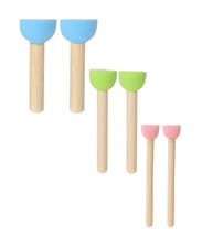 éponge tampon colorée, set de 6