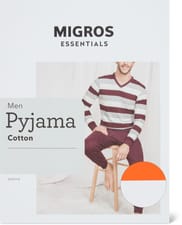 MEN'S PYJAMA (Farbe: bordeaux, Grösse: XL)