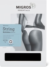 Ladies String Cotton (Farbe: black, Grösse: XL)