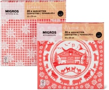 Serviettes Edelweiss/Silhouette 33X33CM 20pcs. 2ASS.
