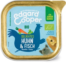Edgard & Cooper Junior Bio Pâtée poulet & poisson aux carottes et aux petits pois