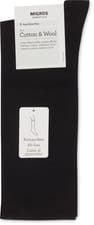 Calze al ginocchio da uomo Cotton & Wool (Colore: nero, Taglie: 43-46)