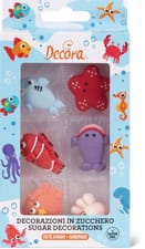 Décoration en sucre Animaux marins 21 g