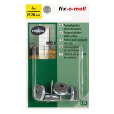 Patins pour parquet avec vis 5 mm / Ø 20 mm 4 x