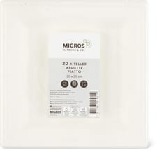 K&C Assiettes 20cm fibres canne à sucre