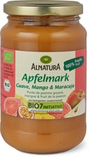 Alnatura Bio Purée de pomme goyave, mangue et fruit de la passion 100% fruits