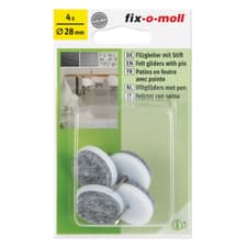Patins de feutre avec clou 4 mm / Ø 28 mm 4 x