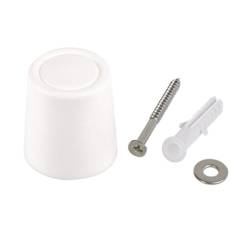 M_TÜRSTOPPER SCHRAUBE/DÜBEL WEISS Ø26MM