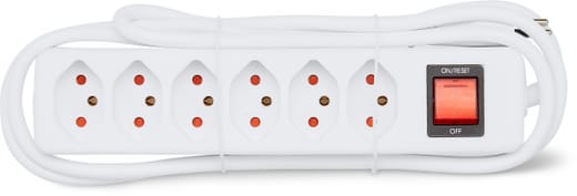 Prise multiple 6 x T13, blanche