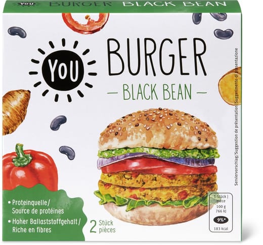 YOU Black bean burger