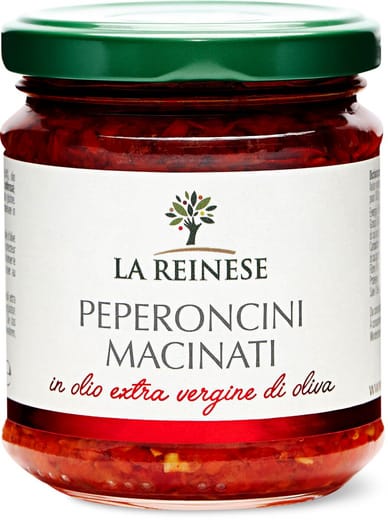 Peperoncini piccanti macinati in olio extra vergine di oliva