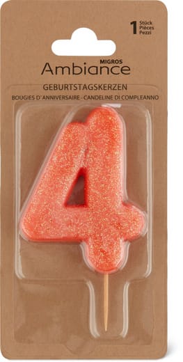 Candela compleanno numero 4 (Tipo: ZAHL 4)