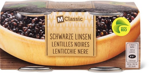 Bio M-Classic Lentilles noires