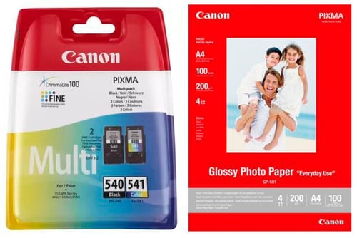 Canon PG-540/CL-541 - Pack de 2 - noir, cyan, magenta, jaune - cartouche  d'encre originale