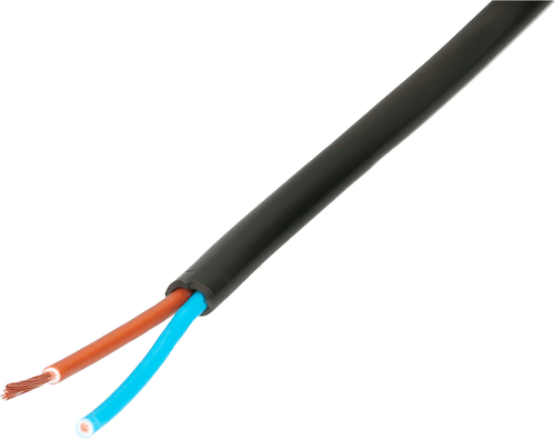 Stromkabel Elektrokabel H05VVH2-F 2-adrig 2x1 Weiß 1 meter