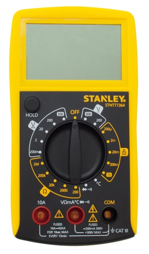 Multimetro digitale tester professionale preciso e sicuro Stanley Fatmax -  Masterbrico