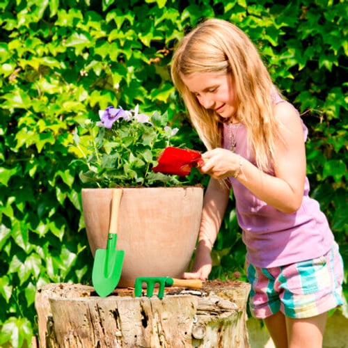 Kids In The Garden - Outil de jardin pour enfant manche en bois