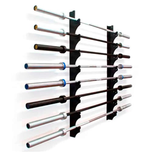 Support mural rack rangement en acier pour 10 barres de musculation, GladiatorFit