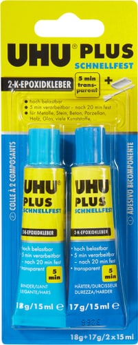 Uhu plus 5 minuti colla epossidica bicomponente 15 ml + 15 ml