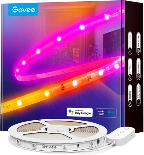 Acquistare Govee LED Stripe Smart Wi-Fi + Bluetooth, 5 m, RGBIC Strisce LED  su