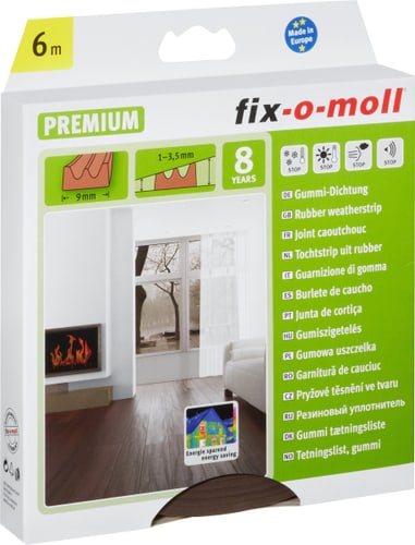 Fix-O-Moll E-Profil Gummi-Dichtung 9 x 4 mm, 6 m Dichtung - kaufen bei Do  it + Garden Migros