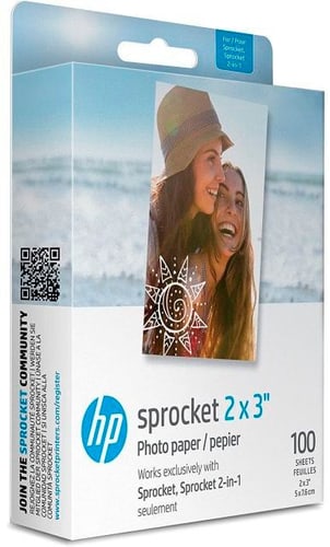 HP Film Sprocket 5 x 7,6 cm 100 feuilles Papier photographique