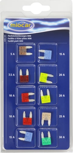 Miocar Flachstecksicherungen Mini Set KFZ Sicherung - kaufen bei